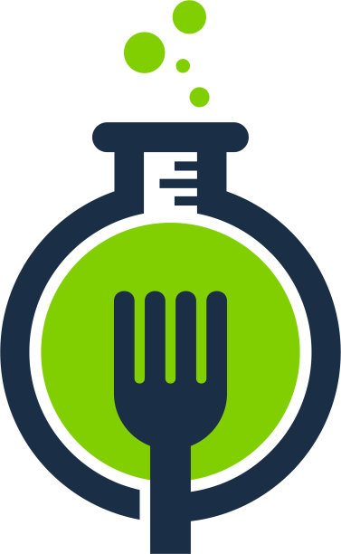 叉子科学实验室标志图标设计图片下载