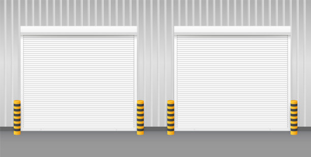 白色背景的卷帘门图片下载