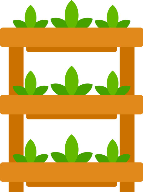 花盆架图标平坦风格图片下载