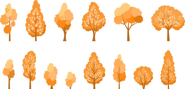 秋天的树组图片下载