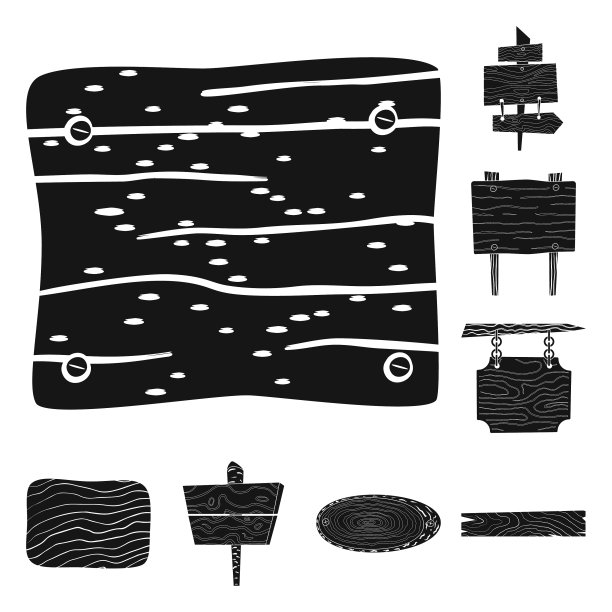 设计原料和硬木图标设置原料图片下载