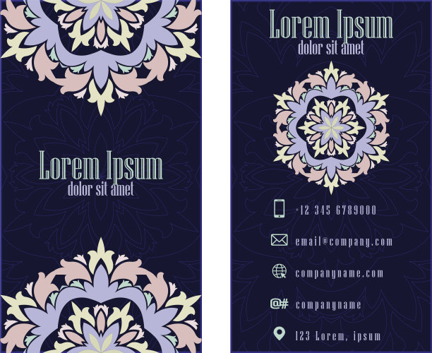 蓝色的公司商务或名片图片下载