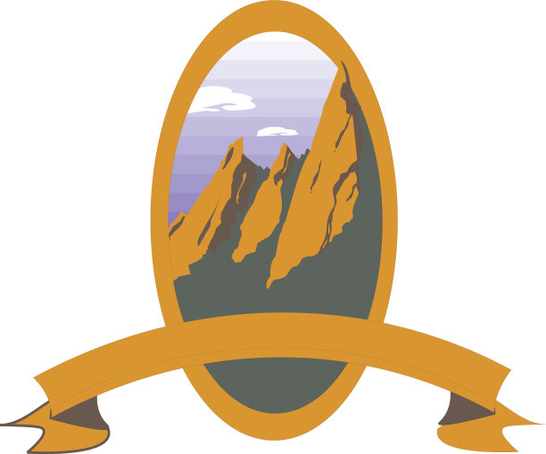 山脉图标在一个框架图片下载