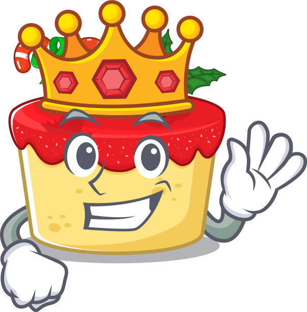 国王圣诞饼干孤立与性格图片下载