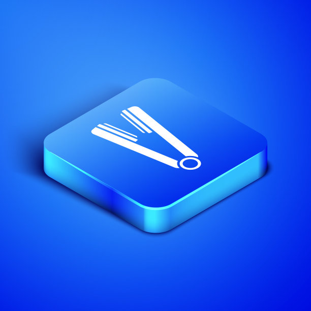 等距卷发器的头发图标孤立图片下载