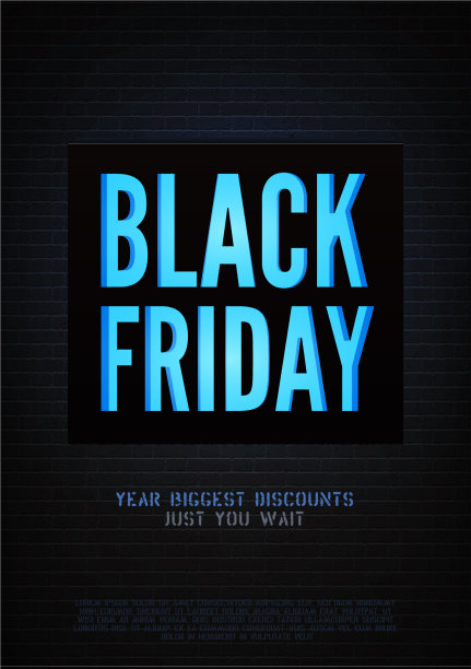 最大的黑色星期五折扣海报图片下载