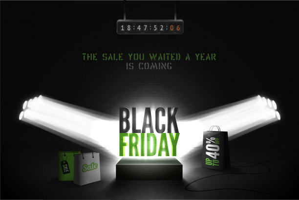 黑色星期五倒计时现实横幅图片下载