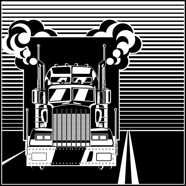 高速公路上的大卡车图片下载