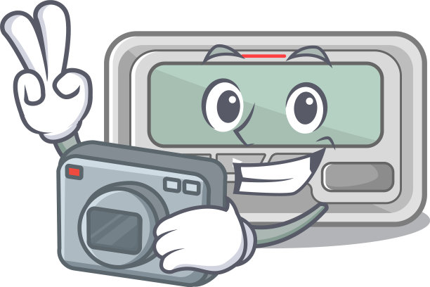 摄影师玩具寻呼机在字符形状图片下载