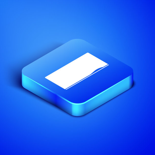 等距黑板图标孤立在蓝色图片下载