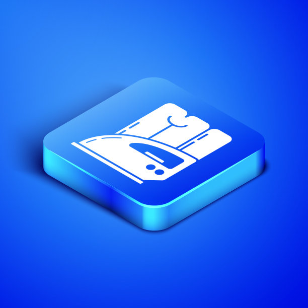 等距电熨斗和毛巾图标隔离图片下载