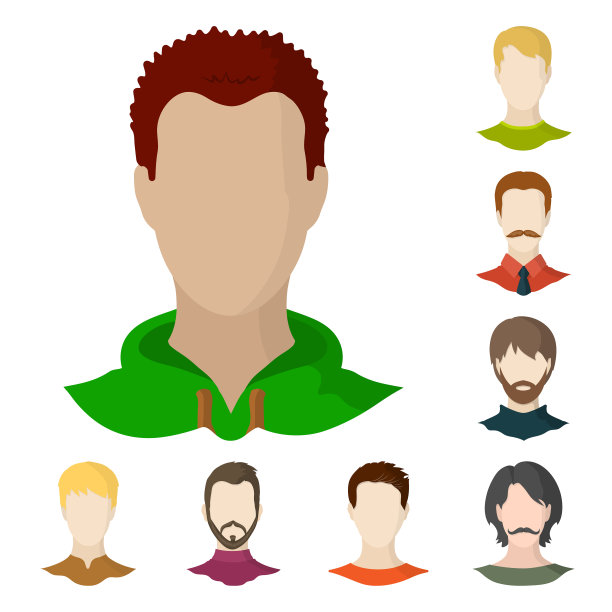 孤立的物体化身和虚拟符号图片下载