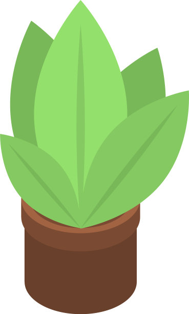 盆栽图标等距风格图片下载