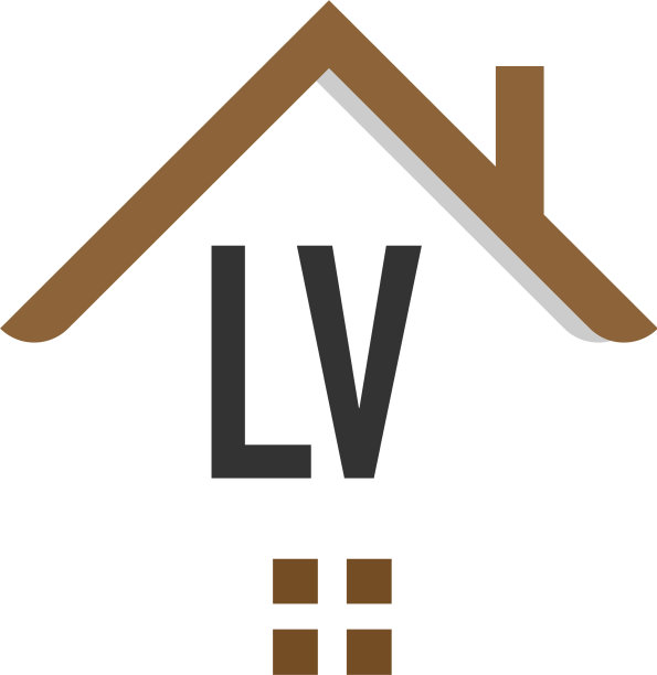 首字母lv建筑标识设计模板图片下载