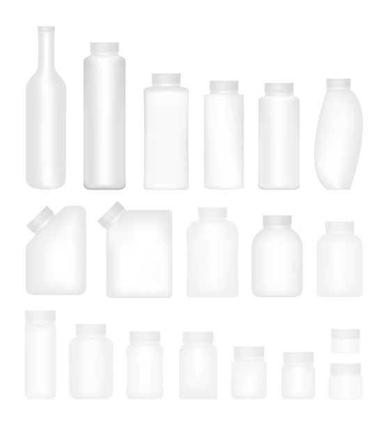 空白套塑料包装瓶与盖图片下载