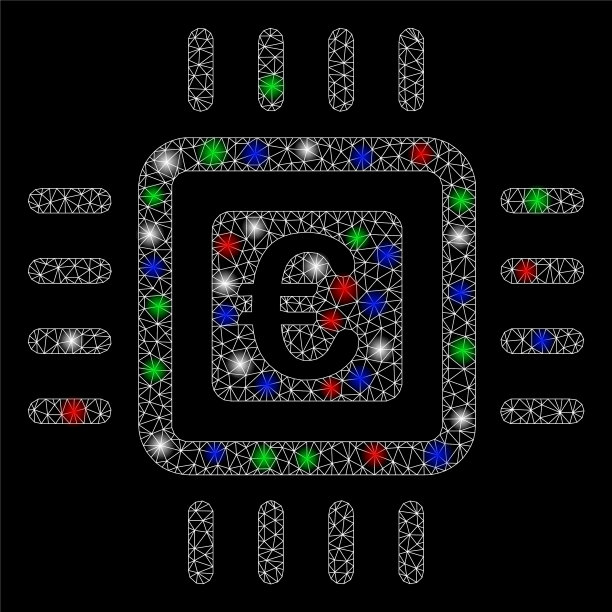 明亮的网壳，欧元加工机与光图片下载