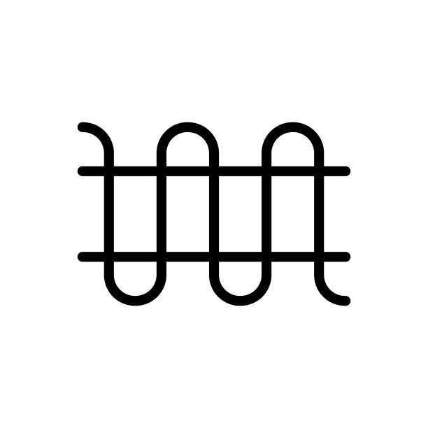 地板辐射采暖。线性图标图片下载