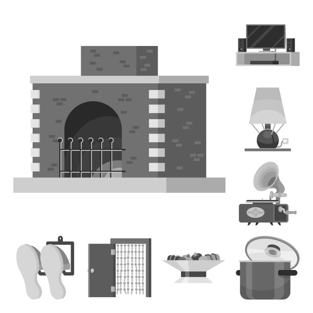 房间和风格的标志集图片下载