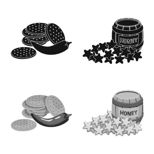 设计品位和时令的标志集图片下载