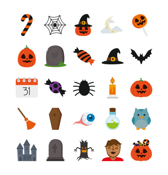 捆绑万圣节与设置图标图片下载