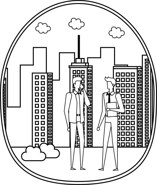 优雅的年轻商人使用智能手机图片下载