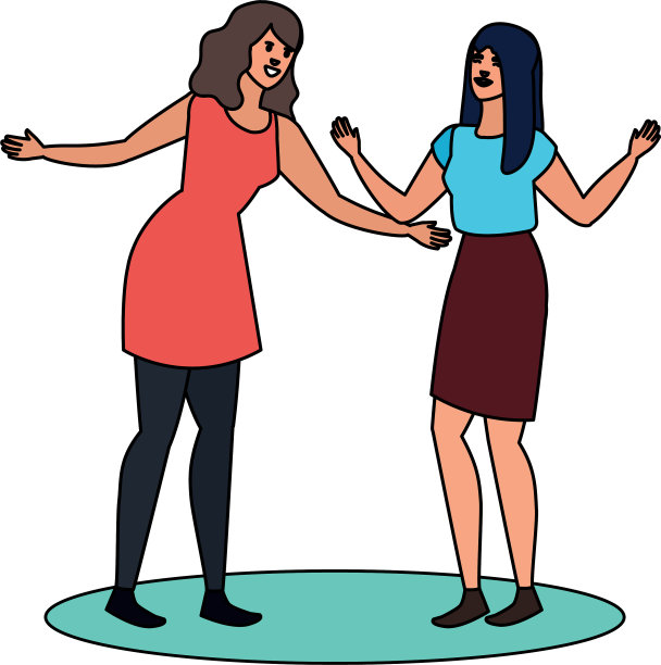 年轻女孩的朋友是虚拟人物图片下载