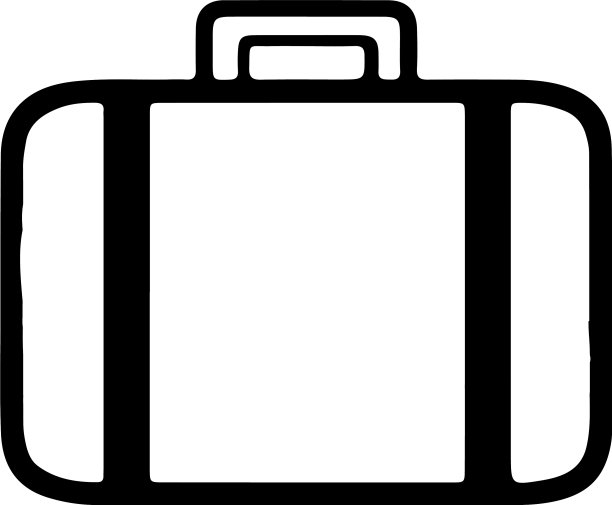 白色背景上的行李图标图片下载