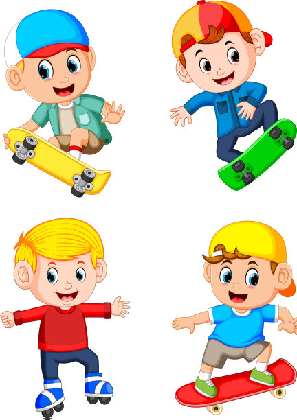 玩滑板的职业男孩图片下载