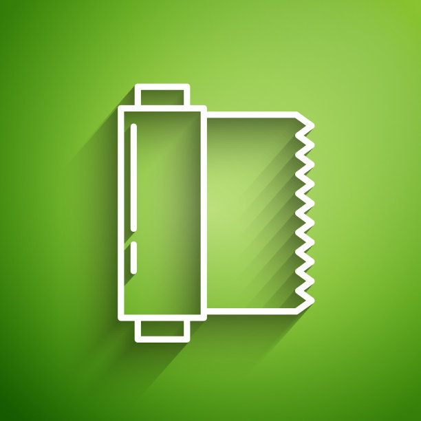 白色线条的织物辊子被隔离图片下载