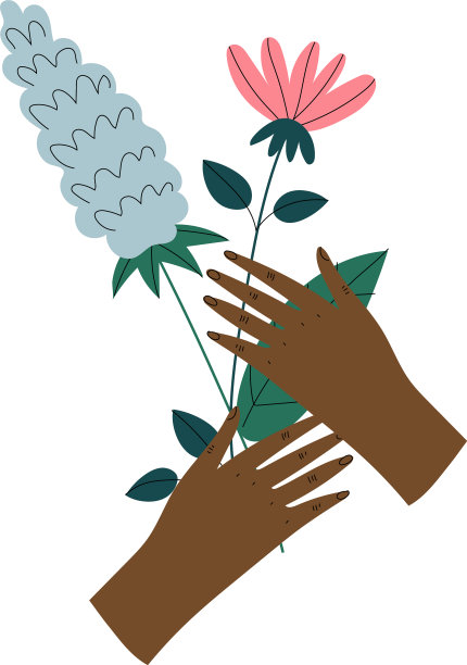 女性手捧一束鲜花优雅图片下载