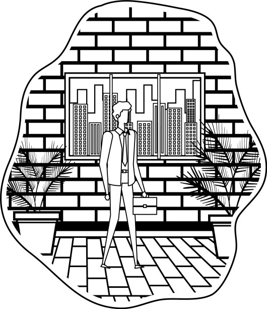 优雅的年轻商人在城市图片下载