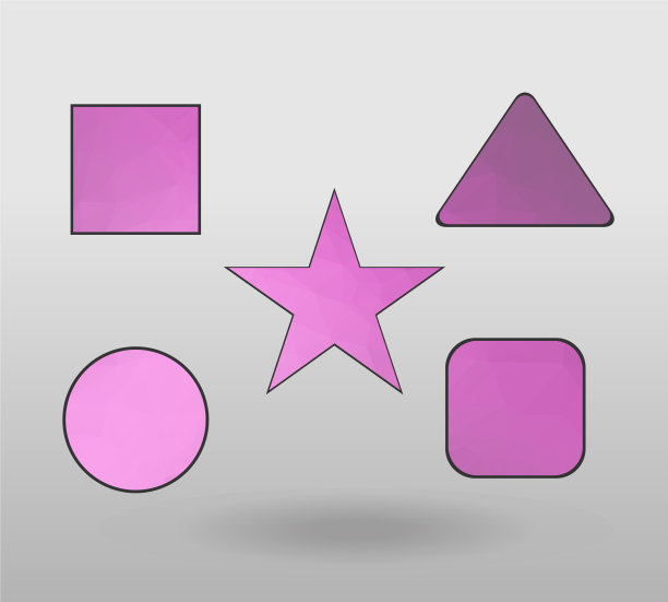 多边形几何图形集设计图片下载