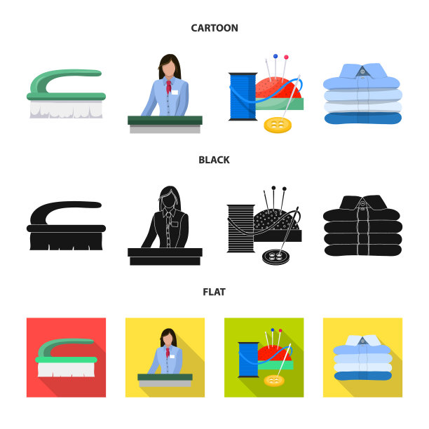 设计洗衣和清洁图标套图片下载