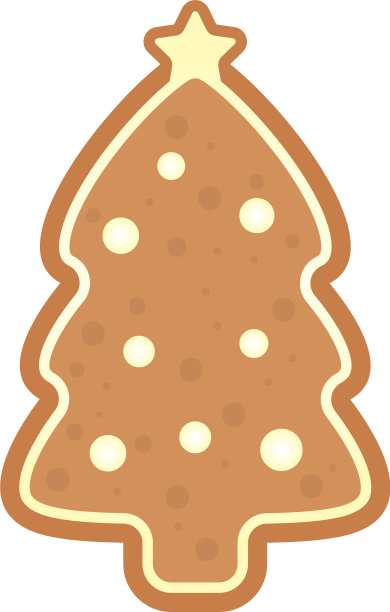 快乐快乐的圣诞树曲奇饼图片下载