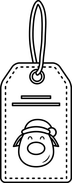 圣诞快乐，可爱的驯鹿头图片下载