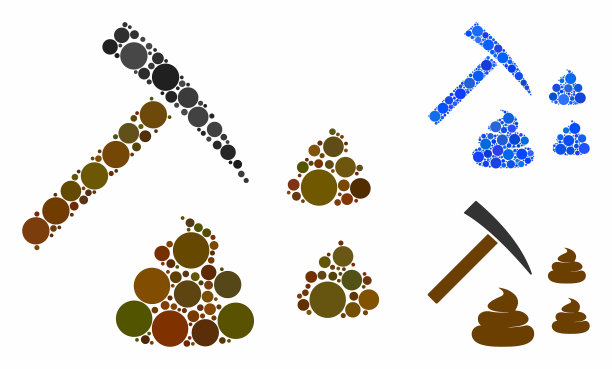 大便采矿合成图标球体物品图片下载