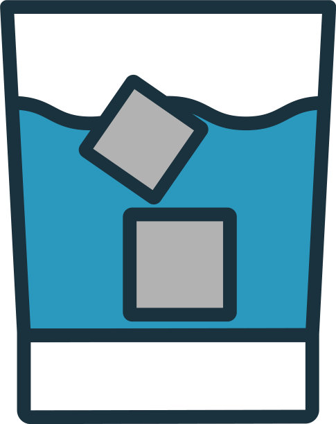 威士忌玻璃图标轮廓充满创意元素图片下载