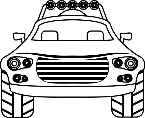 带有探照灯的轿车图片下载