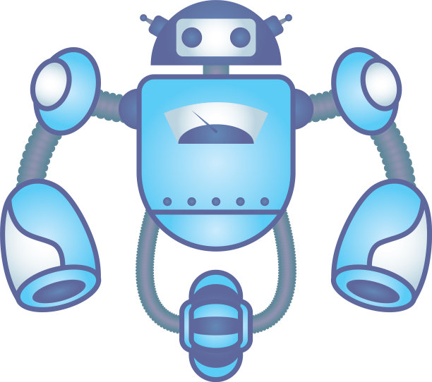 机器人与轮子半机械人孤立图标图片下载