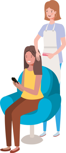 发型师为客户人物理发图片下载