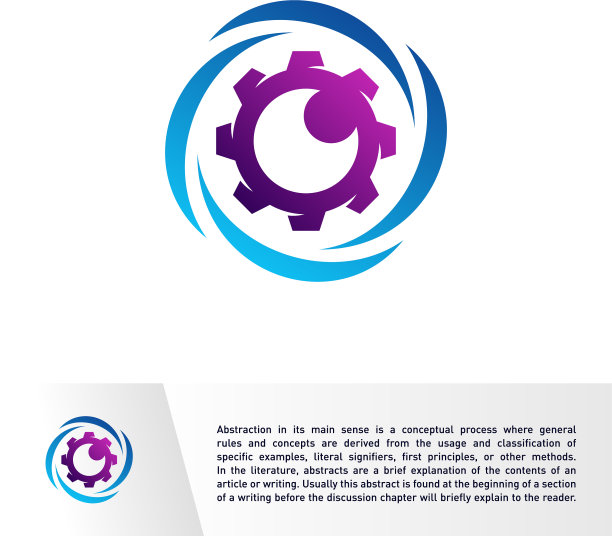 眼睛用齿轮标志设计模板螺旋视觉图片下载