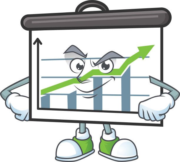 傻笑的图形板营销增长图片下载