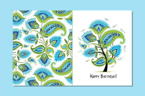 贺卡设计花卉背景图片下载