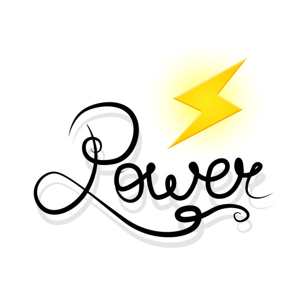 文字的力量和闪电图片下载