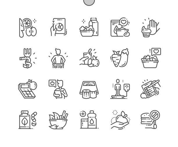 饮食瘦线图标图片下载