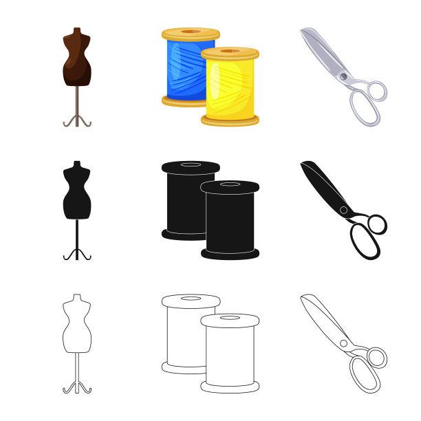 孤立物体工艺和手工艺品标志集图片下载