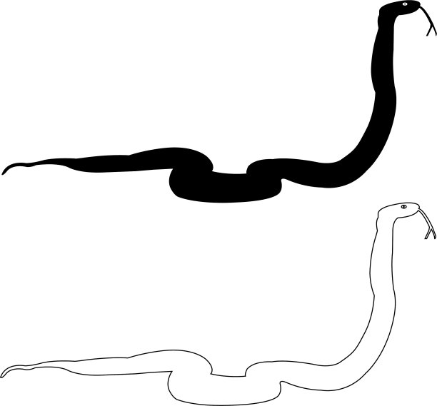 蛇的轮廓轮廓eps设定图标图片下载