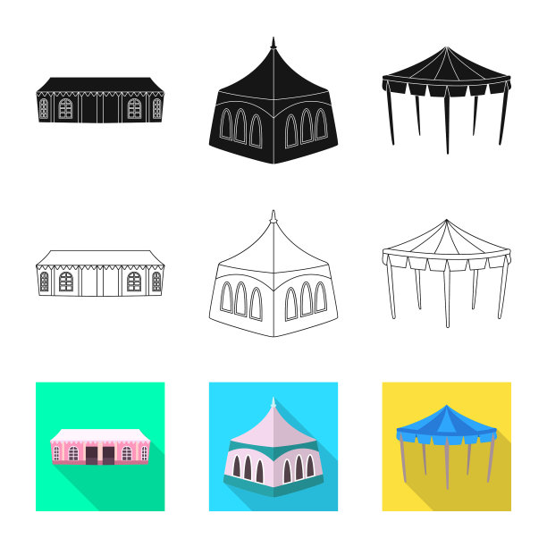 孤立对象roand折叠图标集图片下载