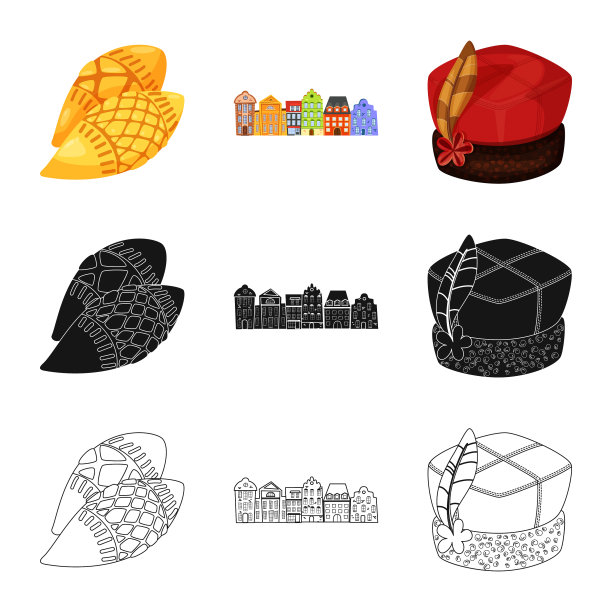 孤立的对象传统和旅游标志图片下载