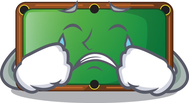 吉祥物游戏室里的哭闹台球桌图片下载